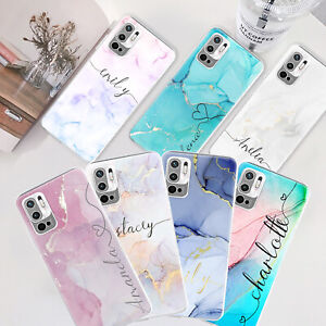 For Xiaomi Redmi Note 11 Pro 10 9T 8T Personalised Name Phone Case Marble Cover