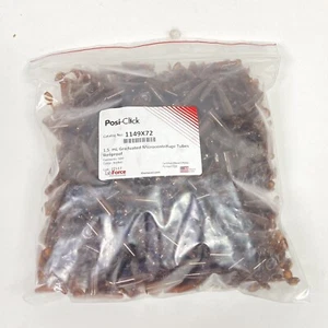 500 New Posi-Click 1149X72 1.5mL Amber Graduated Microcentrifuge Tubes Boilproof - Picture 1 of 3
