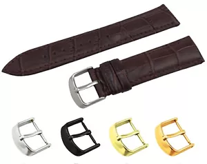 Correa de cocodrilo marrón oscuro con correa de reloj EMPORIO ARMANI 18 20 22 mm - Imagen 1 de 9