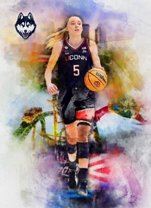 Paige Bueckers #4 Art Card Limited 3/10 John Rudolph Team 10 Made March Madness - Picture 1 of 3