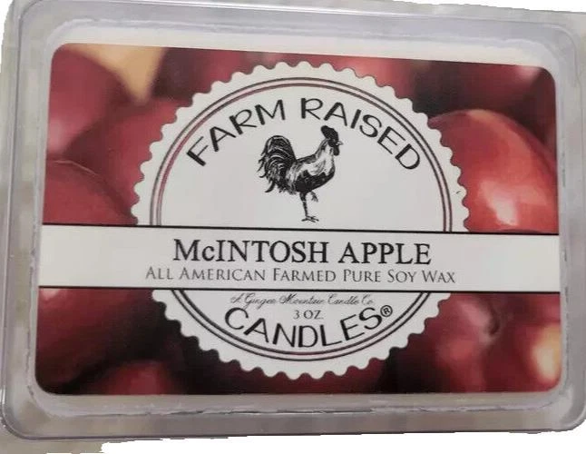 farm raised candles 3oz pure soy wax melts - mcintosh apple - NEW - Image 1 of 1