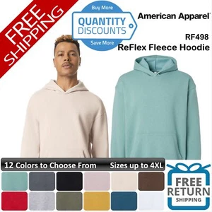 🔥 American Apparel Men Reflex Fleece Hoodie Lightweight Pocket Up To 4XL Rf498 - Picture 1 of 67
