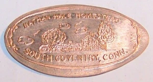 KIR-18: CENTAVO ALARGADO VINTAGE: NATHAN HALE HOMESTEAD SOUTH COVENTRY, CONN. - Imagen 1 de 2