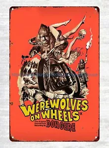 Werwölfe auf Rädern Biker Filmposter 1971 3 Blech Schild Online Dekor Shops - Bild 1 von 4