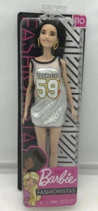 BARBIE Fashionistas Tall Doll #110 Sporty Shine Los Angeles 59 Dress Gold Hoops - Picture 1 of 10