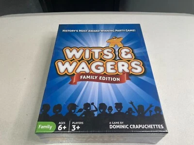 Wits and Wagers Board Game Family Edition Kid Friendly Party Trivia NEW SEALED - Image 1 of 4