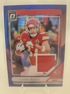2024 Donruss Optic Travis Kelce #DTB-TKE SP Blue Hyper Threads Patch Chiefs - Picture 1 of 3