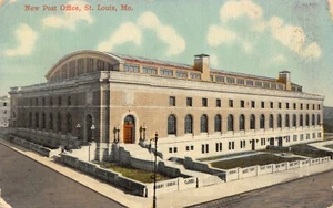 St Louis Missouri~Side Long View of New Post Office~1912 Postcard - Picture 1 of 2