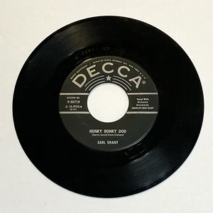 Earl Grant 45 RPM Record Decca 30719 Hunky Dunky Doo/The End Space Age Jazz - Picture 1 of 2