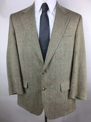 Blazer Brooks Brothers Para Hombre 41 Regular Beige Ventana Cuadros Traje Abrigo Chaqueta Foto 1 de 4