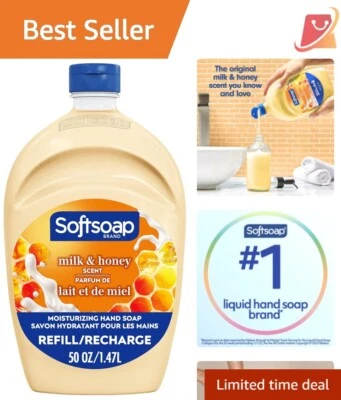 Luxurious 50oz Milk & Honey Hand Soap Refill - Moisturizing & Antibacterial - Image 1 of 4