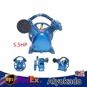 Kit Attrezzi Aria Motore Pompa Testa Compressore Aria Doppio Cilindrico Stile V 2,5HP - Foto 1 di 12