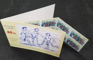 *FREE SHIP Slovakia Christmas 1999 Winter Snowman Child Skiing (booklet) MNH - Picture 1 of 7