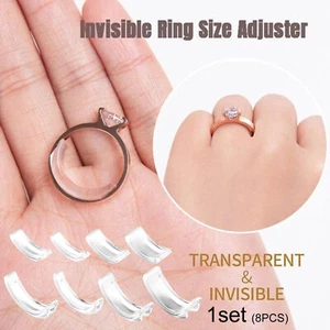 Ring Re-sizer Silicone Invisible Clear Ring Size Adjuster Adjustable Loose Ring - Picture 1 of 11