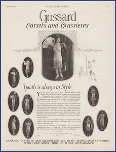 De colección 1923 GOSSARD Corsés Pulseras Lencería Art Decoración Efímera Años 20 Anuncio Impreso - Imagen 1 de 1