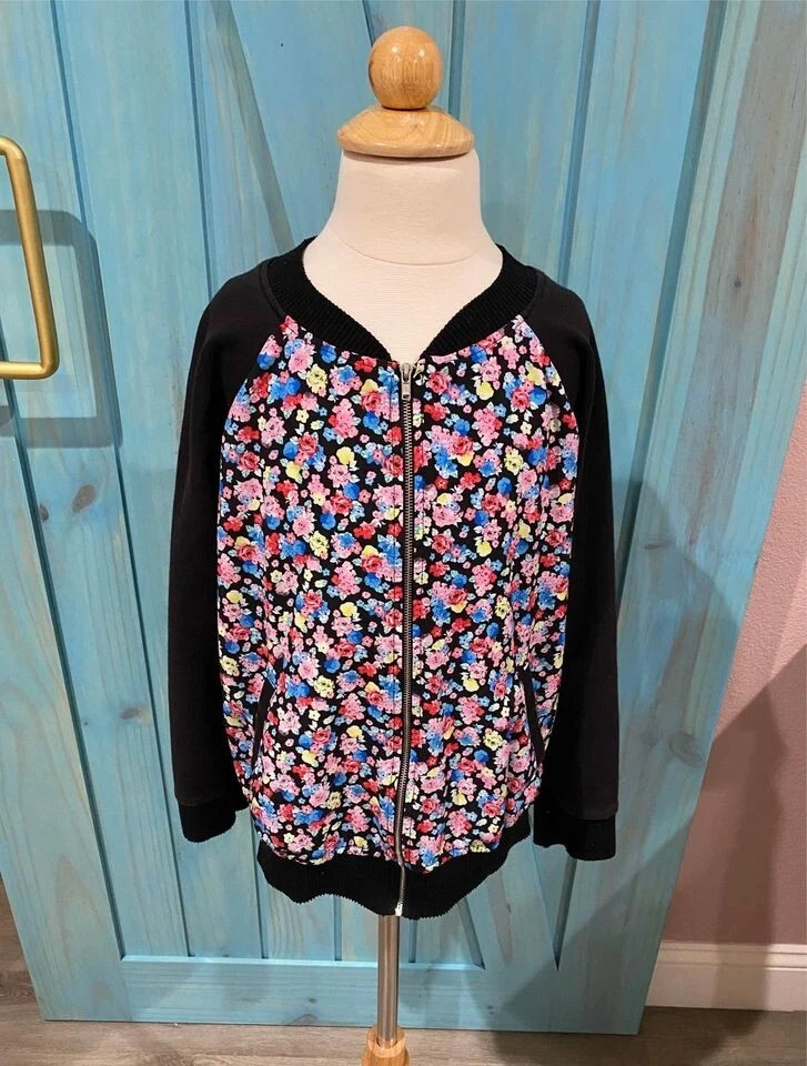 Disney D-Signed Girl’s Black Floral Jacket -10/12Y - Image 1 of 4