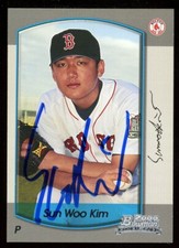 2000 Bowman SUN WOO KIM Signed Card autograph AUTO MARLINS BRAVES