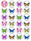X24 MIXED PINK BUTTERFLY WEDDING BIRTHDAY CUP CAKE TOPPERS ON EDIBLE RICE PAPER 