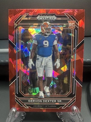 2023 Panini Prizm Draft Picks #193 Gervon Dexter Sr. Red Ice Prizm Florida (RC)  - Image 1 of 4
