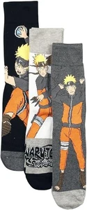 Paquete de 3 calcetines Naruto Shippuden Naruto Uzumaki para hombre 43/46 multicolores - Imagen 1 de 4