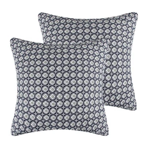 Jules Blue Euro Shams Set of 2 - Levtex Home - Picture 1 of 4