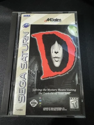 🩸D (Sega Saturn, 1996) CIB FANTASTIC CONDITION RARE HTF HORROR 🩸 - Image 1 of 4