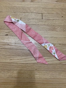 ICHIJIKU Japanese Obi Style Silk Twilly Scarf  Orig. $250 NEW - Picture 1 of 3