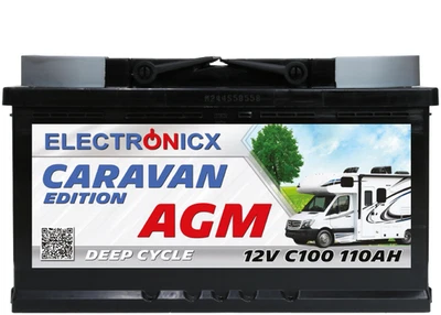 Electronicx Caravan Edition V2 Batterie AGM 110 AH 12V Wohnmobil Boot Versorgung - Bild 1 von 4