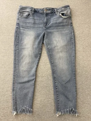 Pantalones de mezclilla ajustados Lucky Brand jengibre azules desgastados para mujer talla 16W tobillo Foto 1 de 4