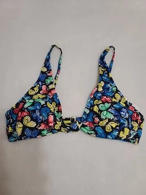 Nuevo con etiquetas Top de Bikini No Borders "Spread Love Multi" Mariposas; JUNIORS TALLA L  Foto 1 de 4