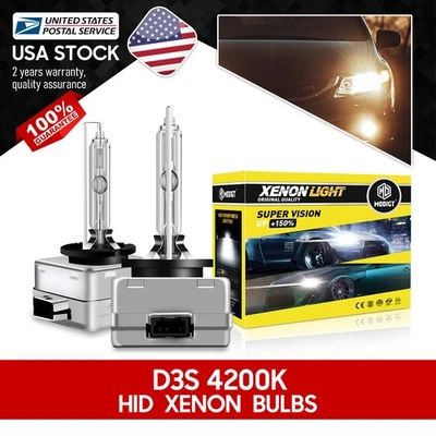 2 PIEZAS Para Volkswagen Beetle D3S 2003-2005 BLANCO CÁLIDO 4200K BOMBILLAS DE XENÓN OCULTAS Foto 1 de 4