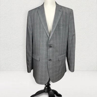 Blazer Banana Republic masculino 46L cinza xadrez Glen ajuste clássico casaco esportivo - Imagem 1 de 4