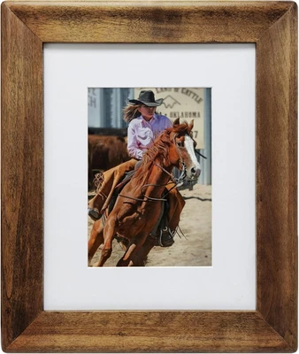 8x10 Picture Frames,Brown Rustic Wood Frame Made of Solid Wood, Picture Frame Di - Image 1 of 4