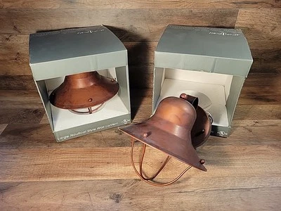 Nautical Maritime Theme Copper Colored Wall Indoor Outdoor Lighting 2 Pcs Set. - Image 1 of 4