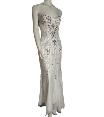 Alyce Paris Wedding Dress Strapless Size 4 PROJECT Embellishments Blingcore Glam - Image 1 of 4