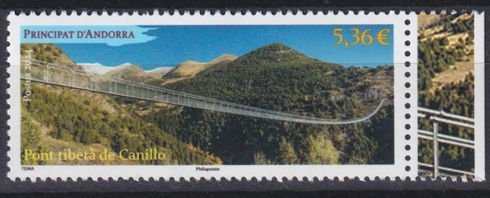 French Andorra 2024 Bridge Tibeta de Canillo, Architecture MNH** - Image 1 of 1