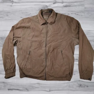 ANCIEN St Johns Bay Blouson Aviateur en Faux Daim Marron Homme Taille Moyen - Picture 1 of 12