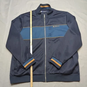 Ben Sherman Jacke Herren XXL Blau Braun Vintage Y2K Retro Freizeit Fußball Mod - Bild 1 von 11