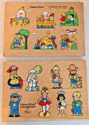 Lote de rompecabezas de madera vintage Fisher-Price años 70 - Lote de 2 #510 y #503  Foto 1 de 4