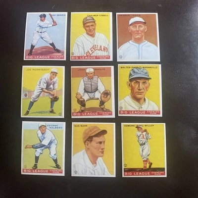 9 Assorted Goudy Big League Chew Reprint Baseball Cards (1984?) - Imagem 1 de 4
