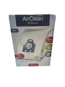 Miele 10123210 AirClean 3D Efficiency Dust Bag, Type GN | 4 Bags & 2 Filters New - Picture 1 of 7