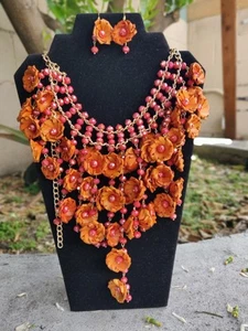 collar de Palma Mexicano Mexican Jewelry set Palm Leaf & Earrings handmade. - Picture 1 of 8