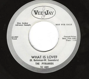 THE PYRAMIDS '62 VEE JAY WHAT IS LOVE/SHAKIN' FIT UPTEMPO DOO WOP PROMO M- VINYL - Imagen 1 de 1