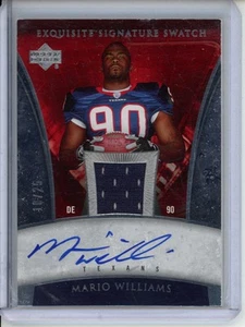 2006 Upper Deck Exquisite Mario Williams Signature SwatcheS AUTO /25 - Picture 1 of 2