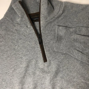 Gutteridge Black Label Herren Large 1/4 Zip Pullover Heather Grey Preppy Italy - Bild 1 von 11