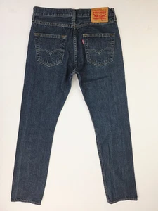Levi's Größe 29 x 30 Herren 501 blau Baumwolle Denim Knopfleiste 5 Taschen Logo Etikett Jeans - Bild 1 von 13