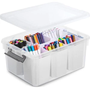 Citylife 17 QT Plastic Storage Bins Clear Storage Box with Lids Multipurpose ... - Picture 1 of 6