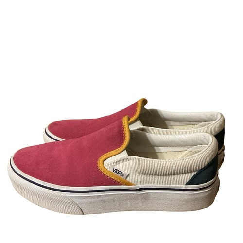 VANS Mini Cord scarpe classiche slip on unisex scamosciate uomo 6 donna 7 5 rosa azzurro