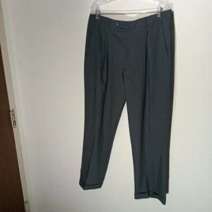 Zignone High Twist Mens Dress Pants Gray 38x30 Pleated 100% New Wool - W/Cuffs - Picture 1 of 10