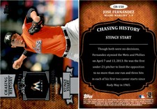 Jose Fernandez 2013 Topps Chrome Baseball Card 32  Miami Marlins